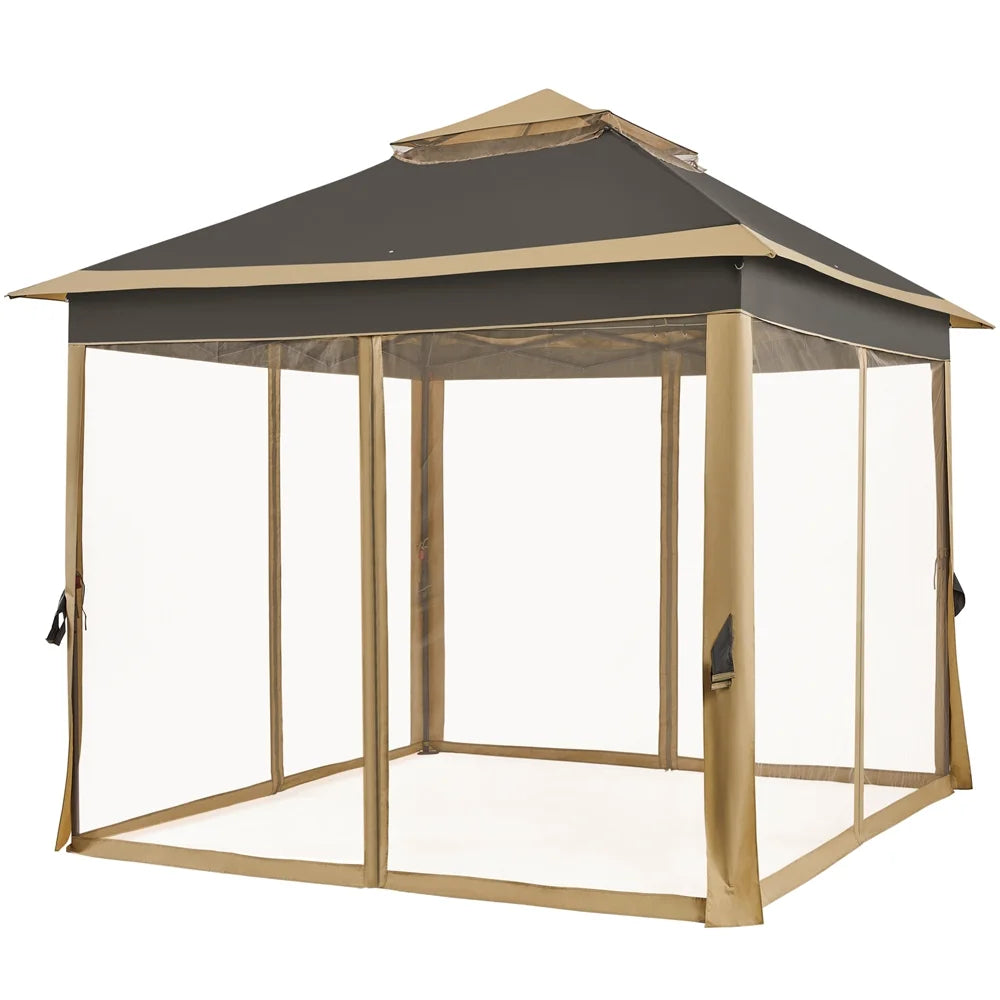 11x11 FT Pop-Up Gazebo with 4 Mesh Sidewalls X853532