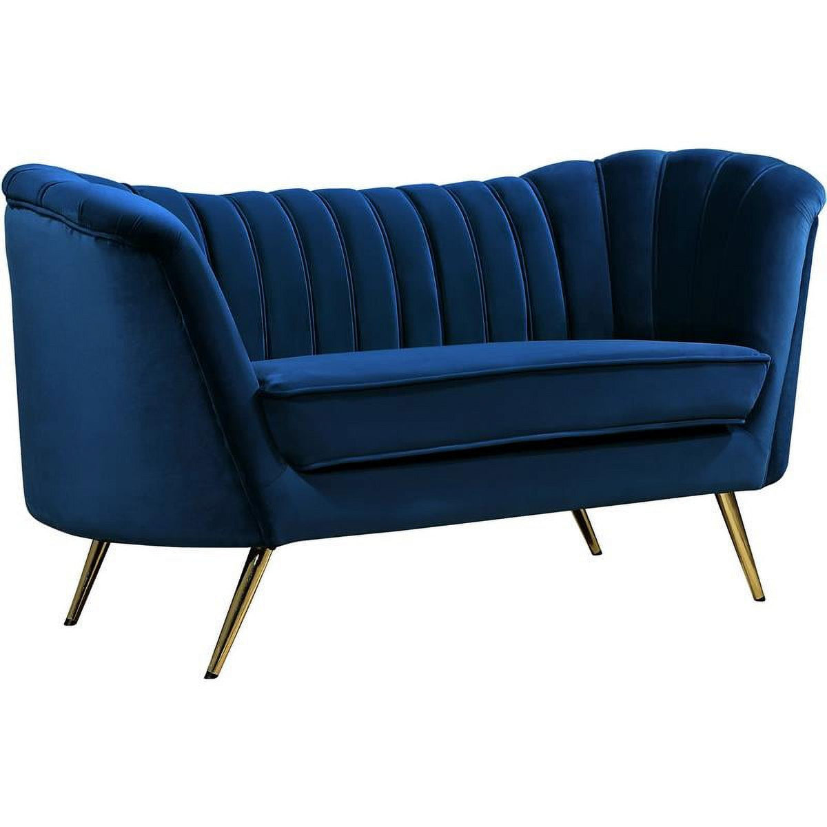 2 Piece Velvet Living Room Furniture Set with Loveseat and Accent Chair E432555
