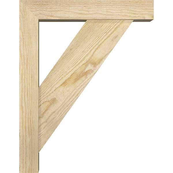 Traditional Block Rough Sawn Bracket with Offset Brace, Douglas Fir A96792