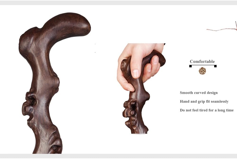 Wood Cane with Curved Handle H592