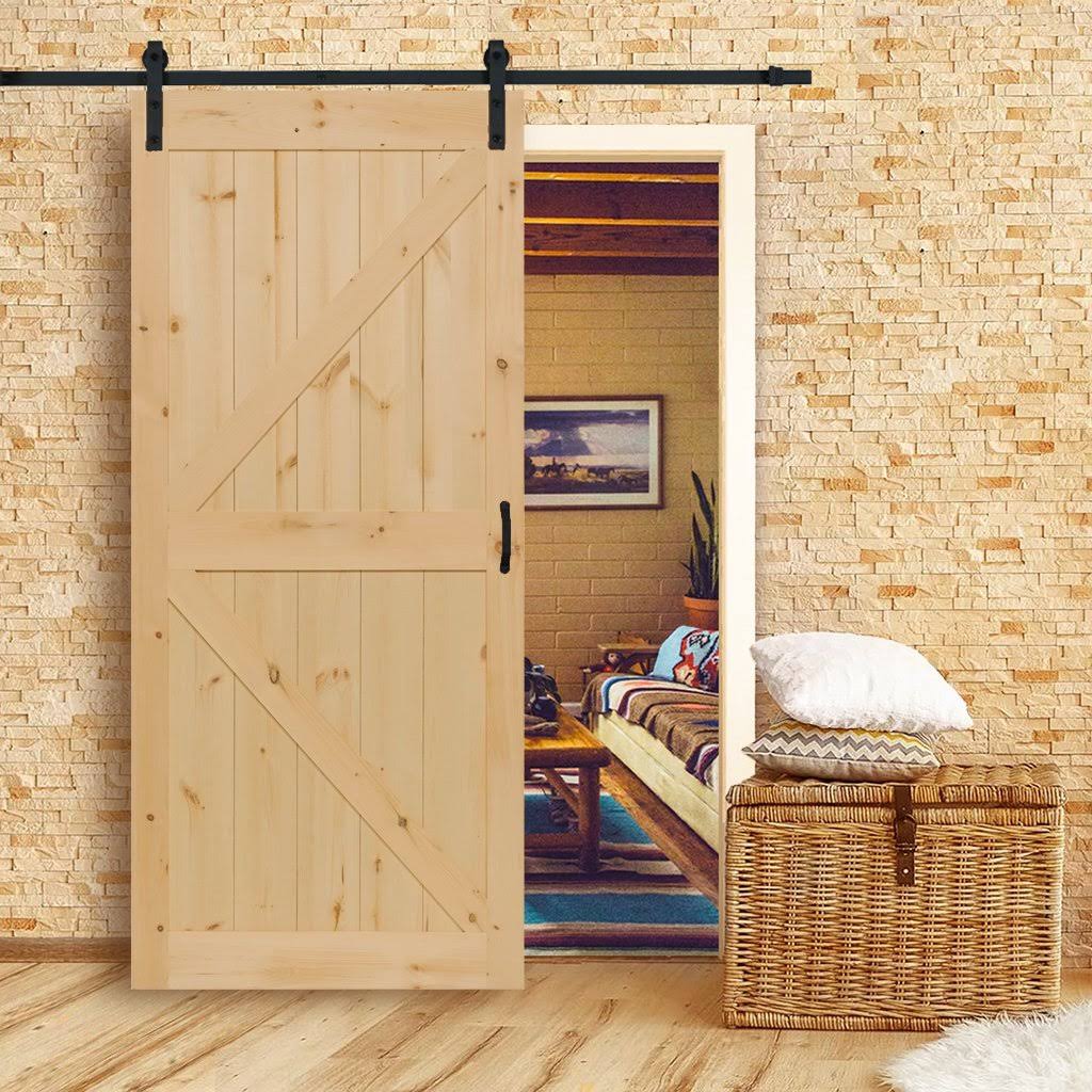 Solid Pine Unfinished Barn Door Slab Q2201