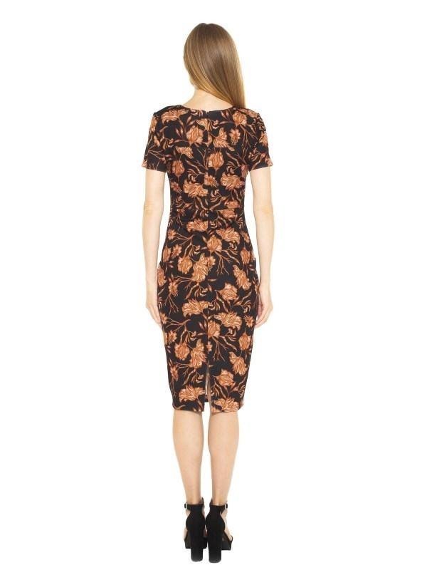 Black Midi Sheath Dress Z75466