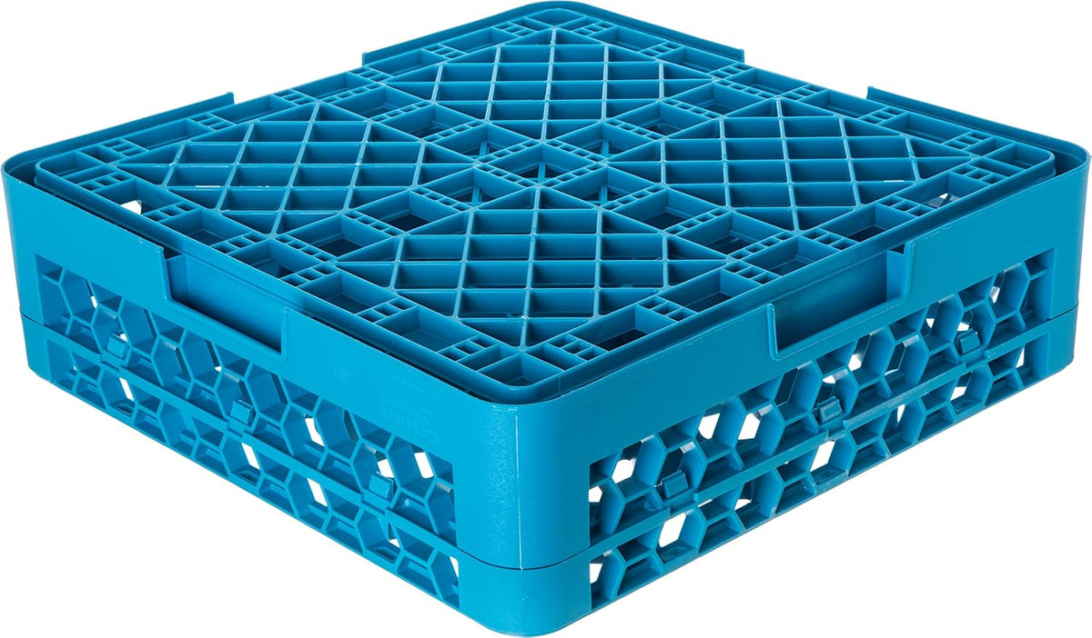 20 Compartment Glass Rack with 1 Extender, Blue (Pack of 4) Z412366