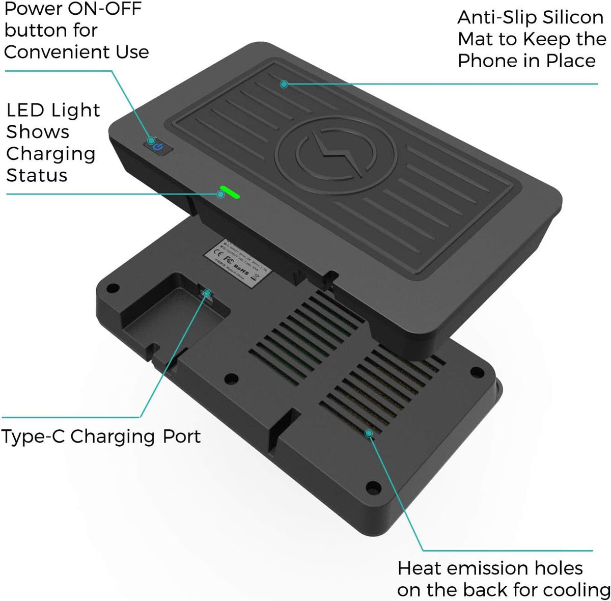 Wireless Charger Pad Mat Pack of 2 Q392