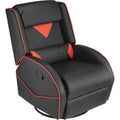 Black Red Leather Gaming Recliner S42822