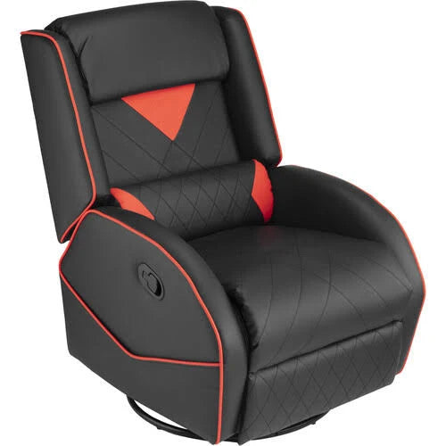 Black Red Leather Gaming Recliner S42822