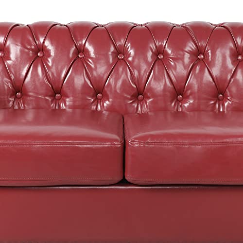Green Velvet Chesterfield Sofa and Club Chair Set S543