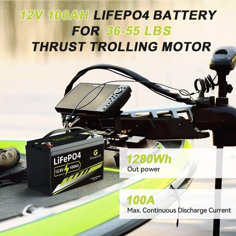 12V 100Ah LiFePO4 Battery Group 31 With Built-in 100A BMS A628