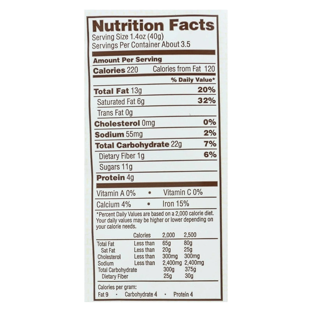 12 Pack Dark Chocolate Almond Snack Bars With Sea Salt, 4.7 Ounce Bars G1611