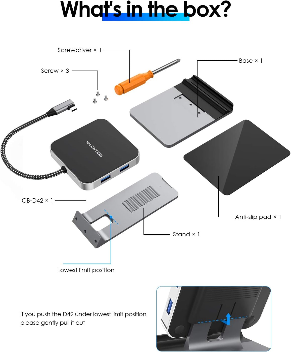 USB C Hub with 4K HDMI, SD Card Reader, USB 3.0 & 60W PD, Black R88456