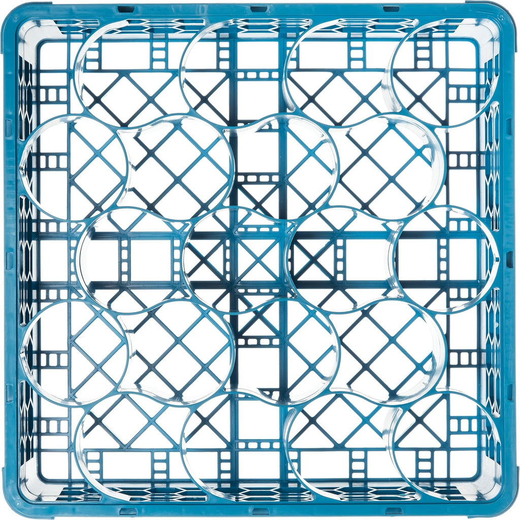 20 Compartment Glass Rack with 1 Extender, Blue (Pack of 4) Z412366