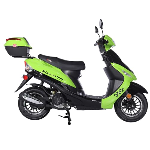 Black 50 Moped with 10" Aluminum Wheels H1871