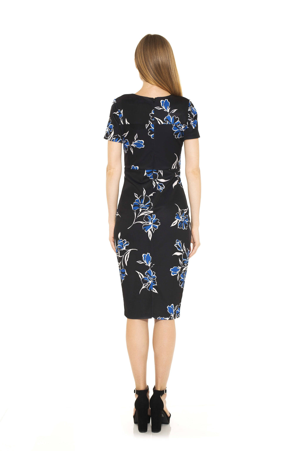 Black Midi Sheath Dress Z75466