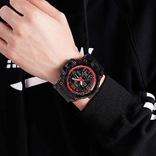 Men's Analog Sports Watch LED Military Digital Watch Electronic Stopwatch Large Dual Dial Time Outdoor Army Wrist Watch Tactical G1926