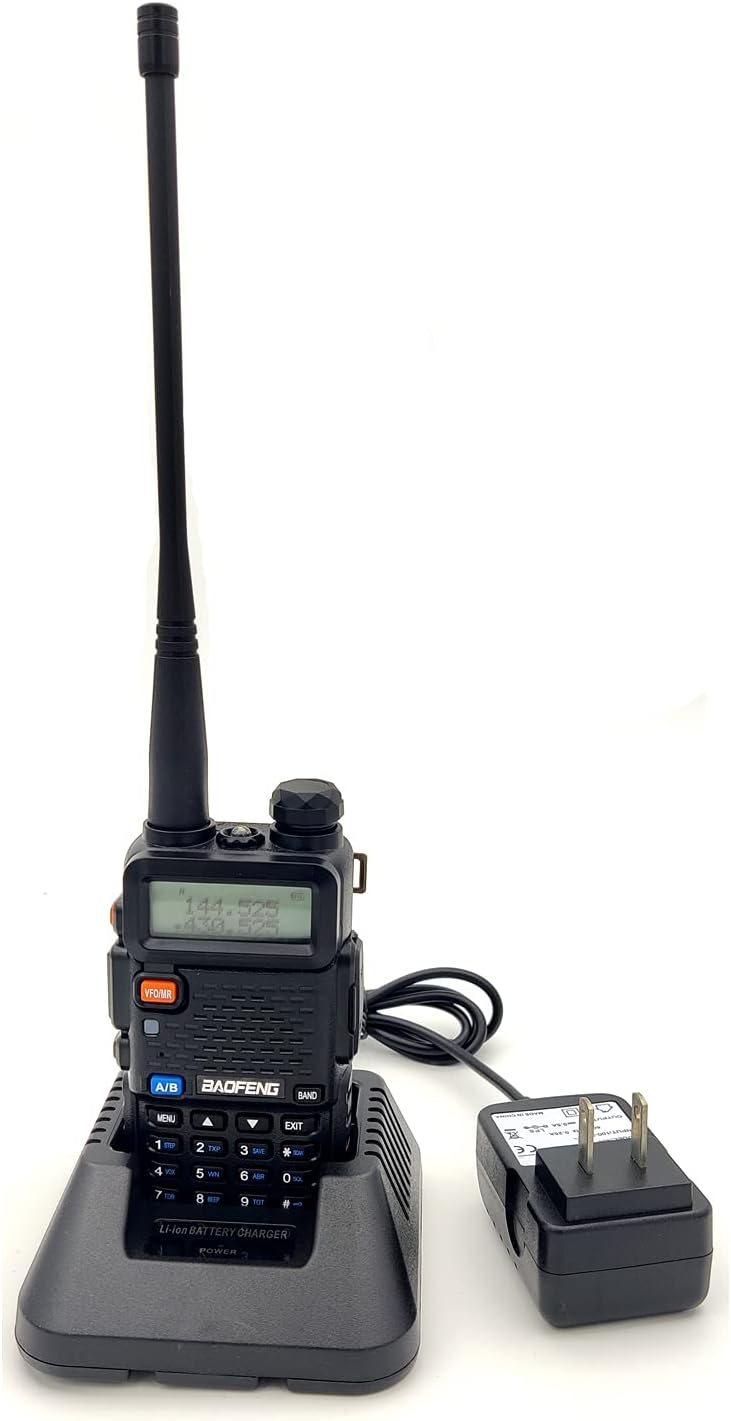 8W Dual Band VHF/UHF Two Way Radio Walkie Talkie with 3800mAh Battery B9052