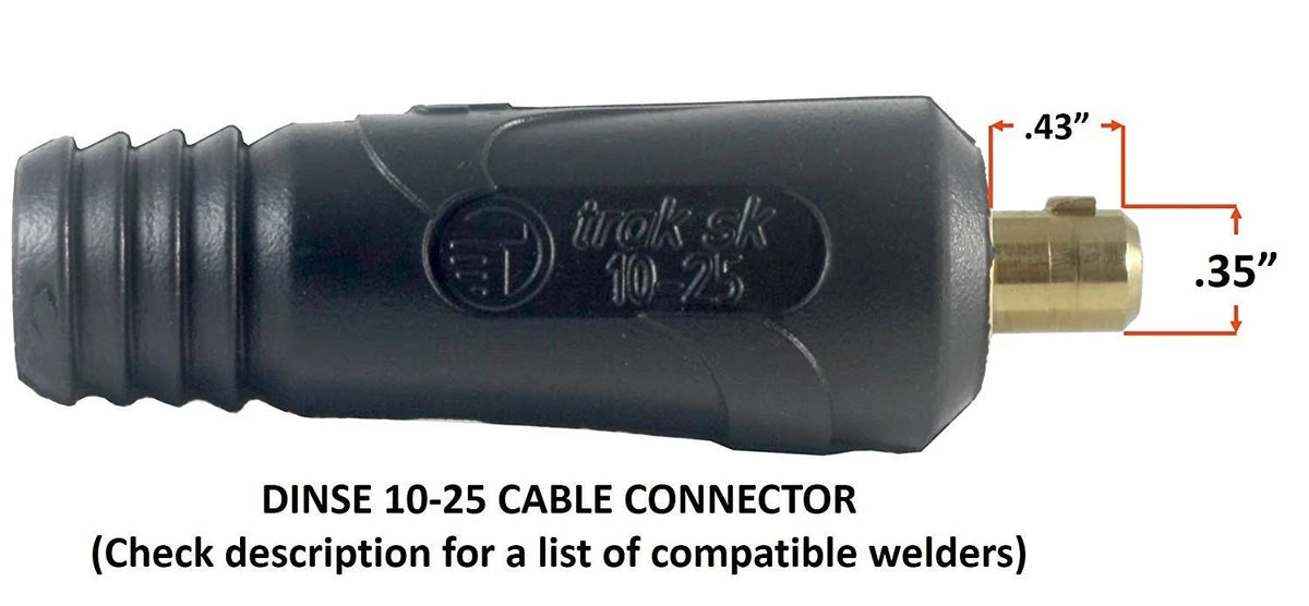 200 Amp Welding Leads Assembly Set #2 AWG Cable 15 Feet A64890