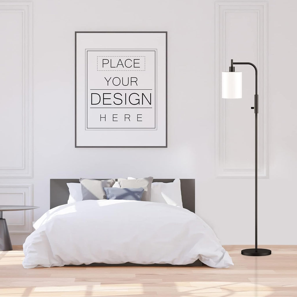 Black Dimmable Glass Shade Floor Lamp L159