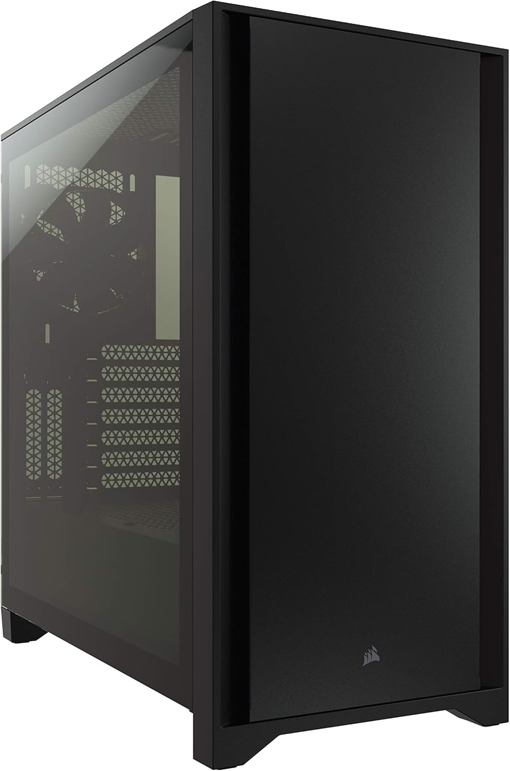 Black Tempered Glass Mid-Tower ATX PC Case J958