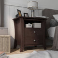 Modern Espresso 2-Drawer Nightstand A120241