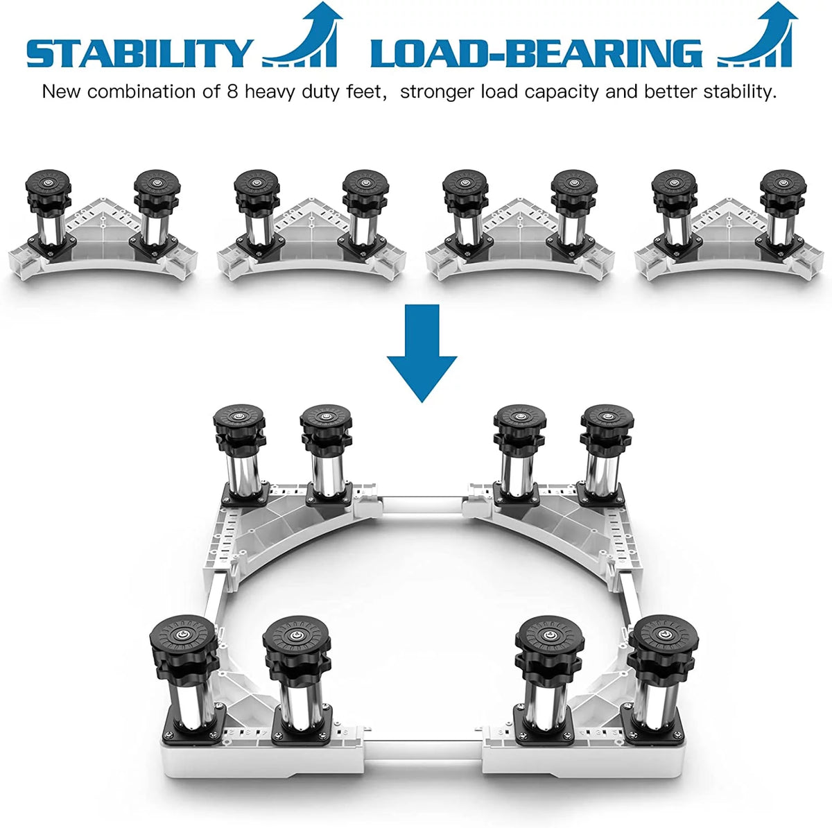 Mini Fridge Stand with 8 Adjustable Feet N26124