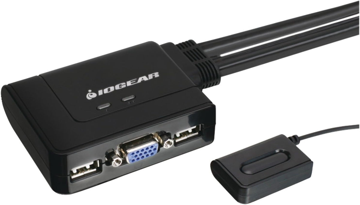 2-Port HDMI Cable KVM Switch with Cables and Audio, Black J3964