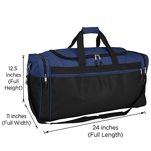 Gray and Black 25" Extra Large Travel Duffle Bag Z24366
