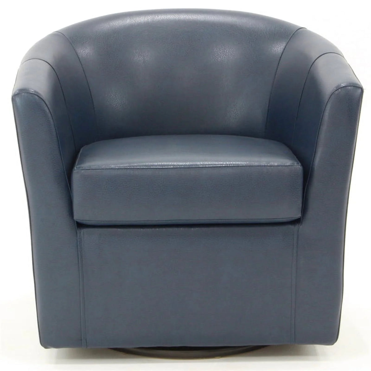 Blue Faux Leather Swivel Club Chair Y568