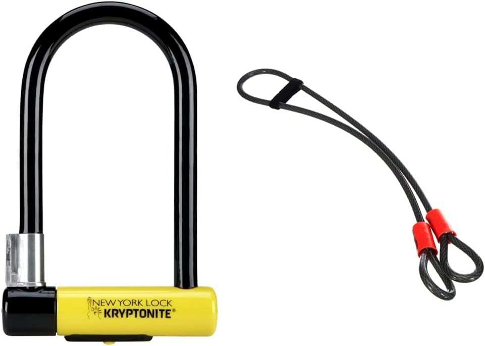 Kryptonite New York Standard Bike U-Lock + KryptoFlex Security Cable Bundle T13529
