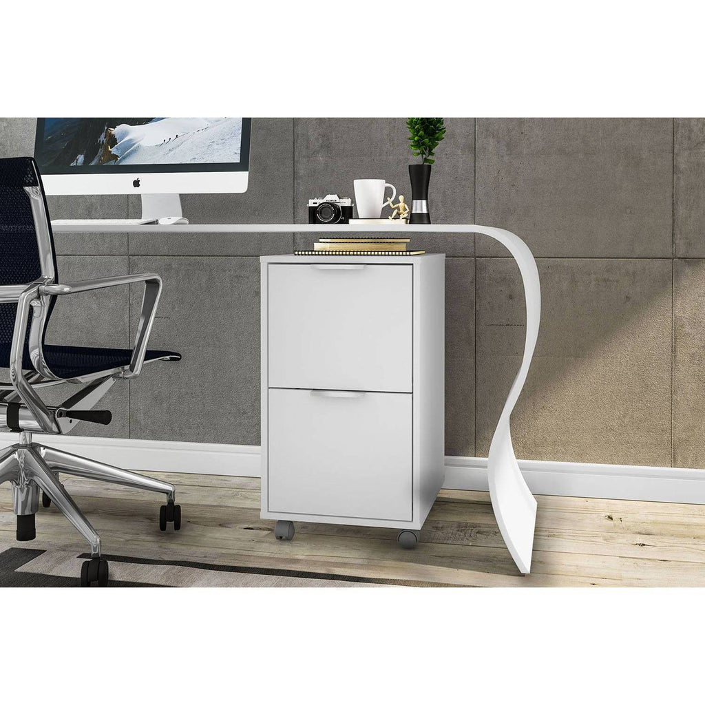 White 2 Drawer File Cabinet G402306
