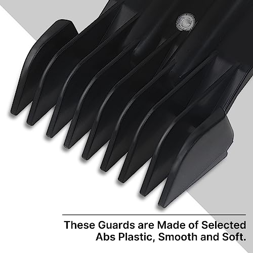 4 Pack Clipper Guards, 1/16", 1/8", 1/4", 3/8", Black E7831