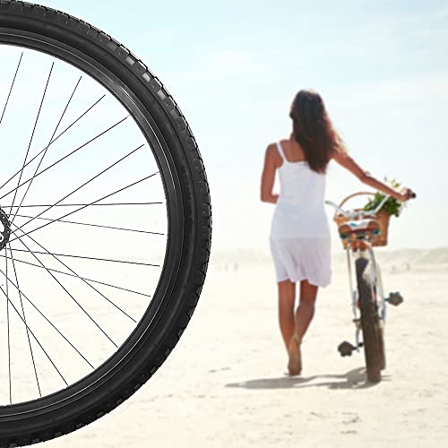 2 Pack 26" x 2.125" Beach Cruiser Bike Tires Black Wall/White Side Wall C31677