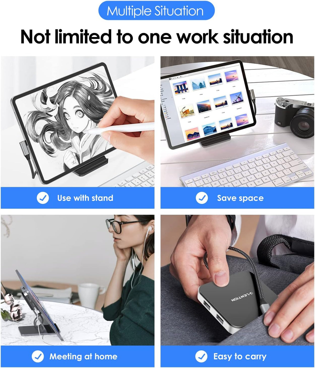USB C Hub with 4K HDMI, SD Card Reader, USB 3.0 & 60W PD, Black R88456