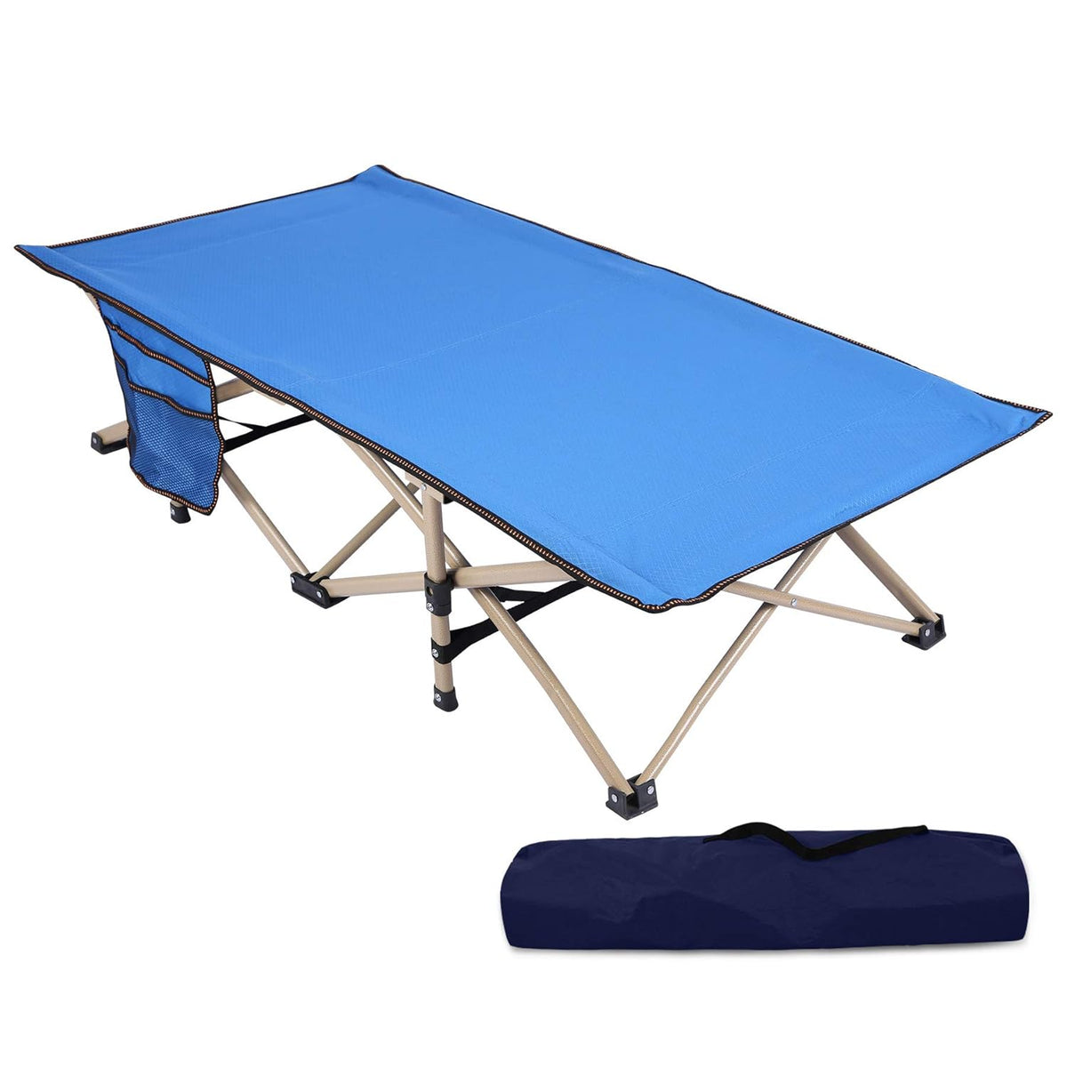 Kids Portable Folding Cot Bed, Blue 53x26 P2227