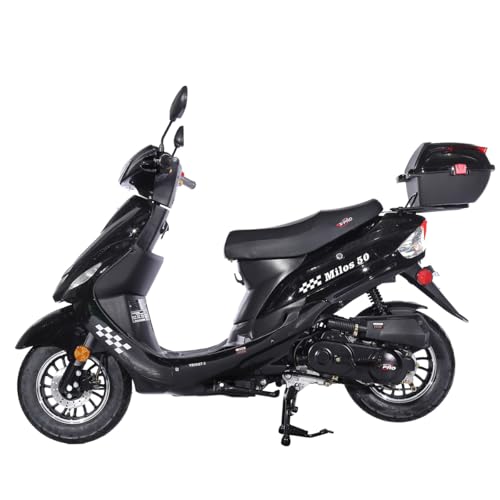 Black 50 Moped with 10" Aluminum Wheels H1871