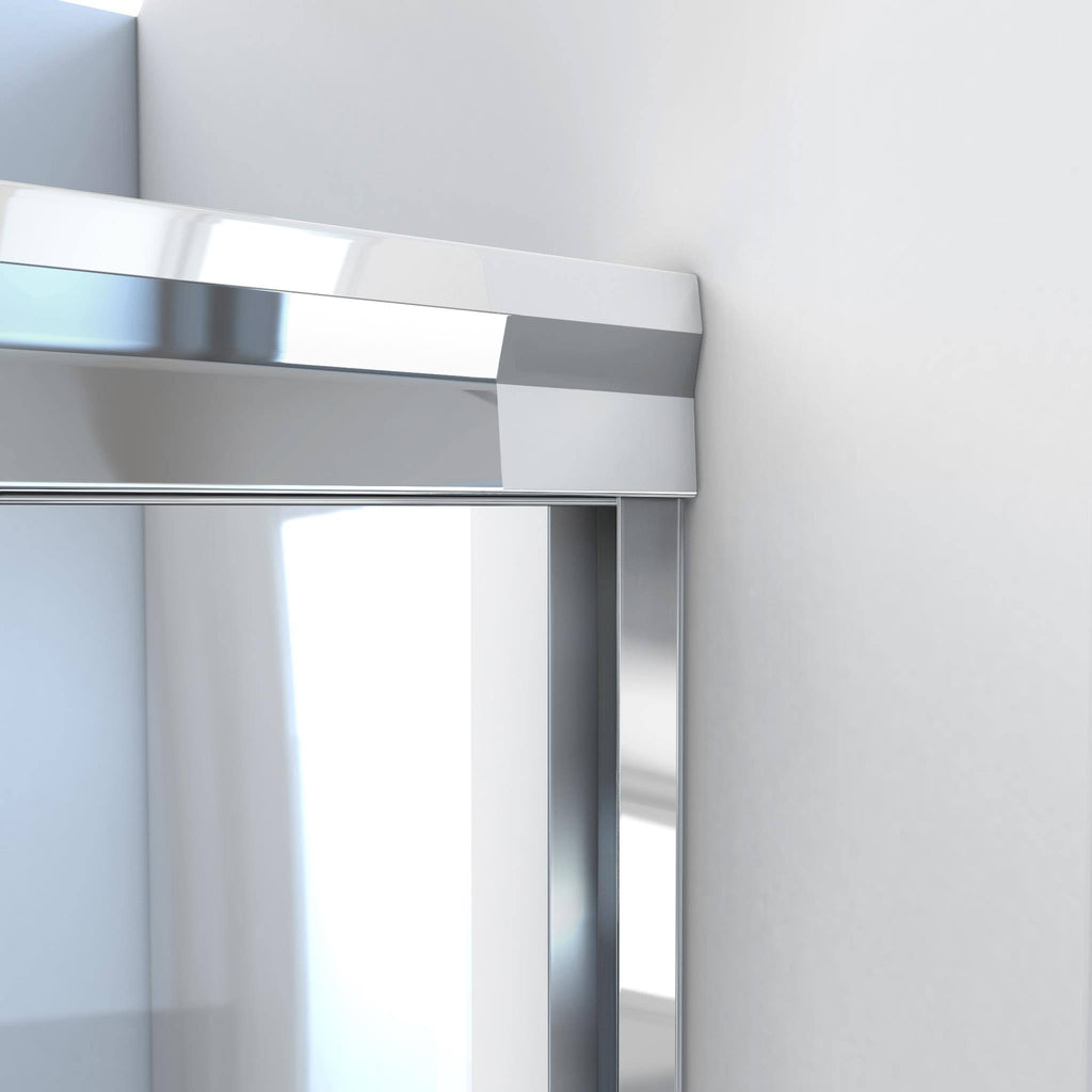 52-in to 56-in Frameless Oil-Rubbed Bronze Sliding Shower Door E604949