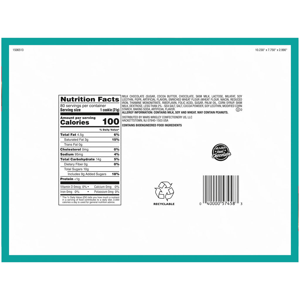 Salted Caramel Chocolate Cookie Bars, 2.8 Ounce, 20 Count C95119