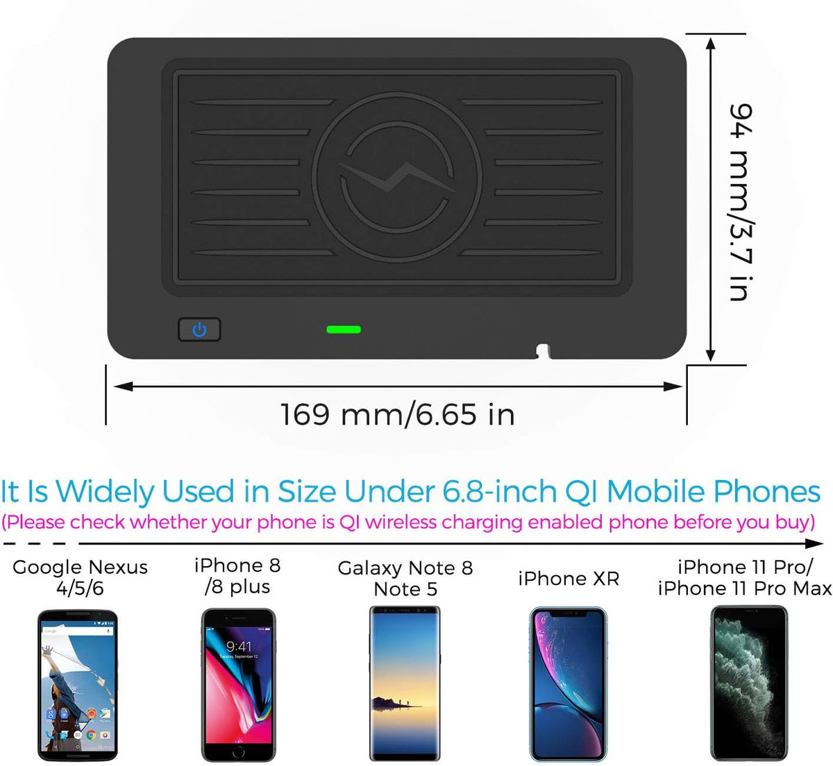 Wireless Charger Pad Mat Pack of 2 Q392