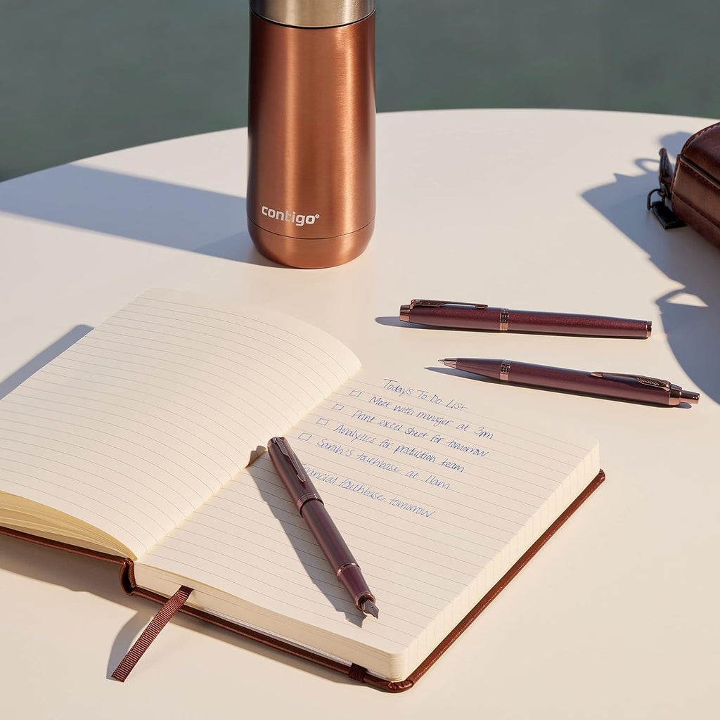 Burgundy Fountain Pen Medium Point Blue Ink X90307