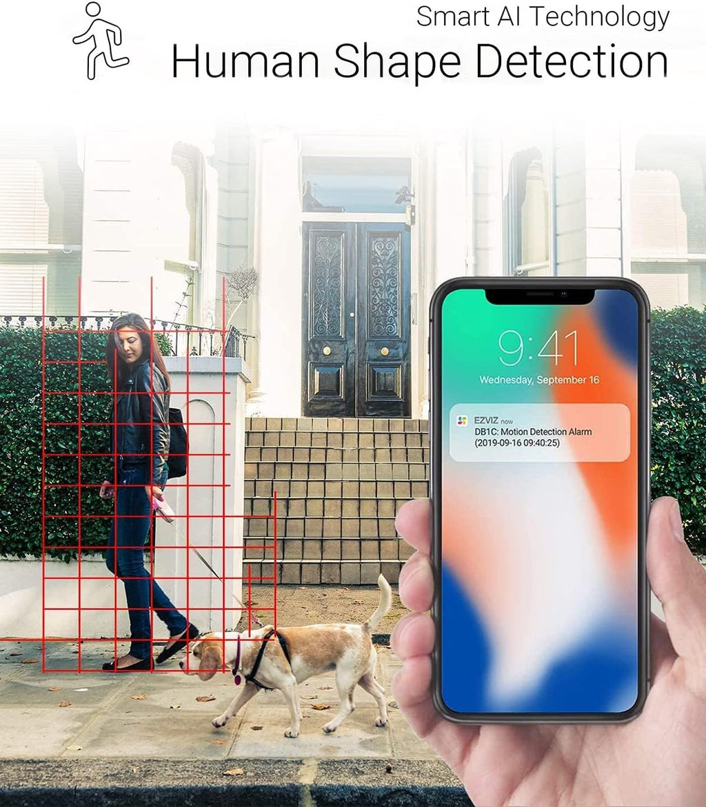 1080P Wired Video Doorbell Camera with AI-Human Detection U366972