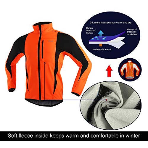 Winter Warm UP Thermal Softshell Cycling Jacket Windproof Waterproof Y8836