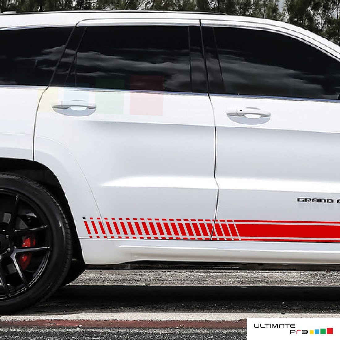 Racing Side Stripes Decal Sticker Graphic Pack of 2 G2026