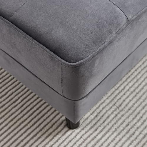 64" Upholstered Velvet Chaise Lounge with Left Armrest & Lumbar Pillow Z93961
