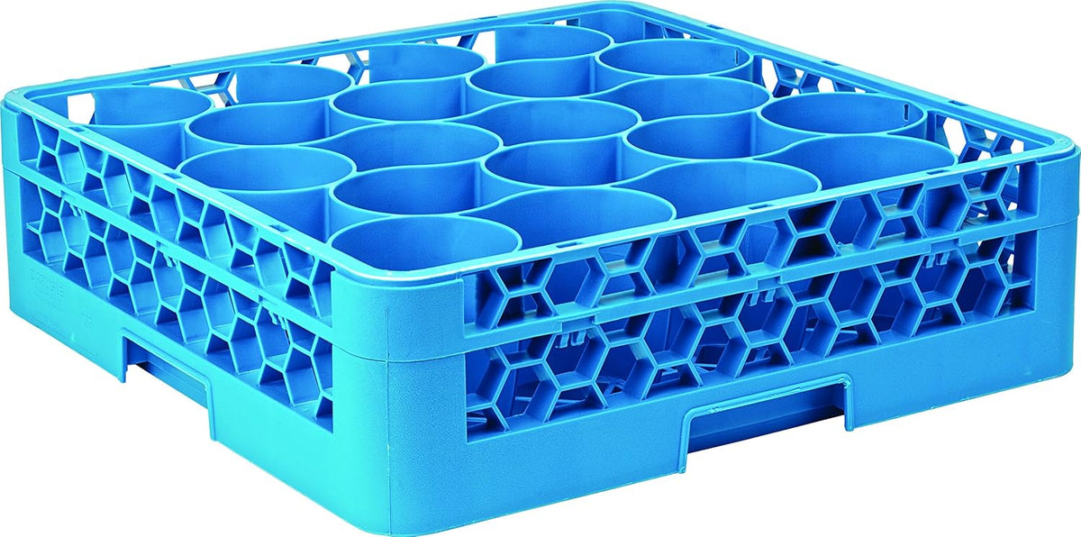 20 Compartment Glass Rack with 1 Extender, Blue (Pack of 4) Z412366