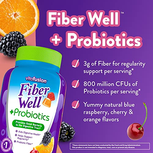 60 Count Fiber Well Probiotics Gummies E802361