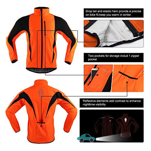 Winter Warm UP Thermal Softshell Cycling Jacket Windproof Waterproof Y8836