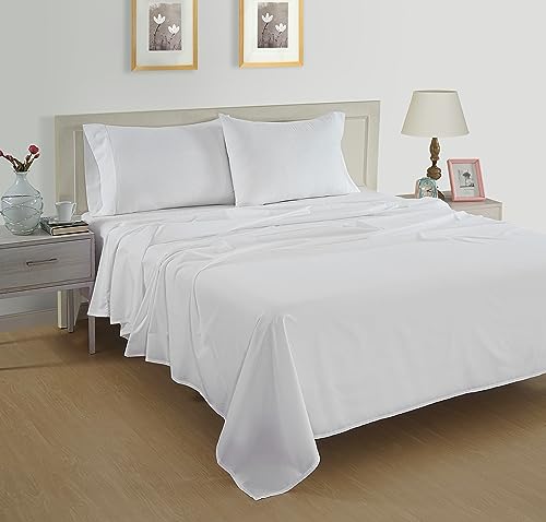 100% Organic Cotton Queen Size White Sheets 8 Pc K332