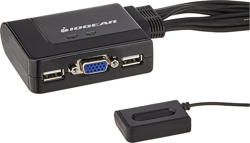 2-Port HDMI Cable KVM Switch with Cables and Audio, Black J3964