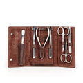 7-Piece Manicure Set Leather Snap Case F1533
