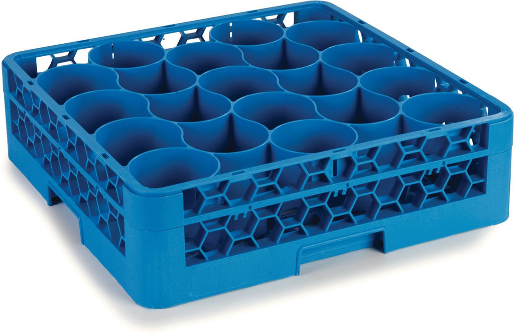 20 Compartment Glass Rack with 1 Extender, Blue (Pack of 4) Z412366