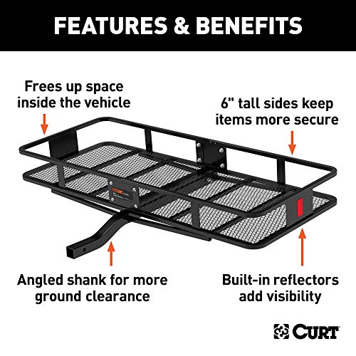 60 x 24-Inch Black Steel Cargo Carrier I7528